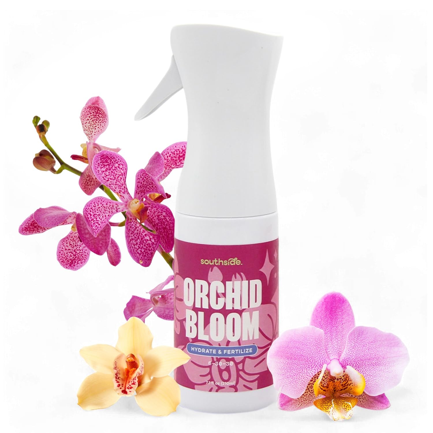 Orchid Bloom Fertilizer by Southside - 16 Oz - Encourage Blooms with Precise Nutrition & Humidity - Gentle Formula, Premium Continuous Spray for Easy Coverage