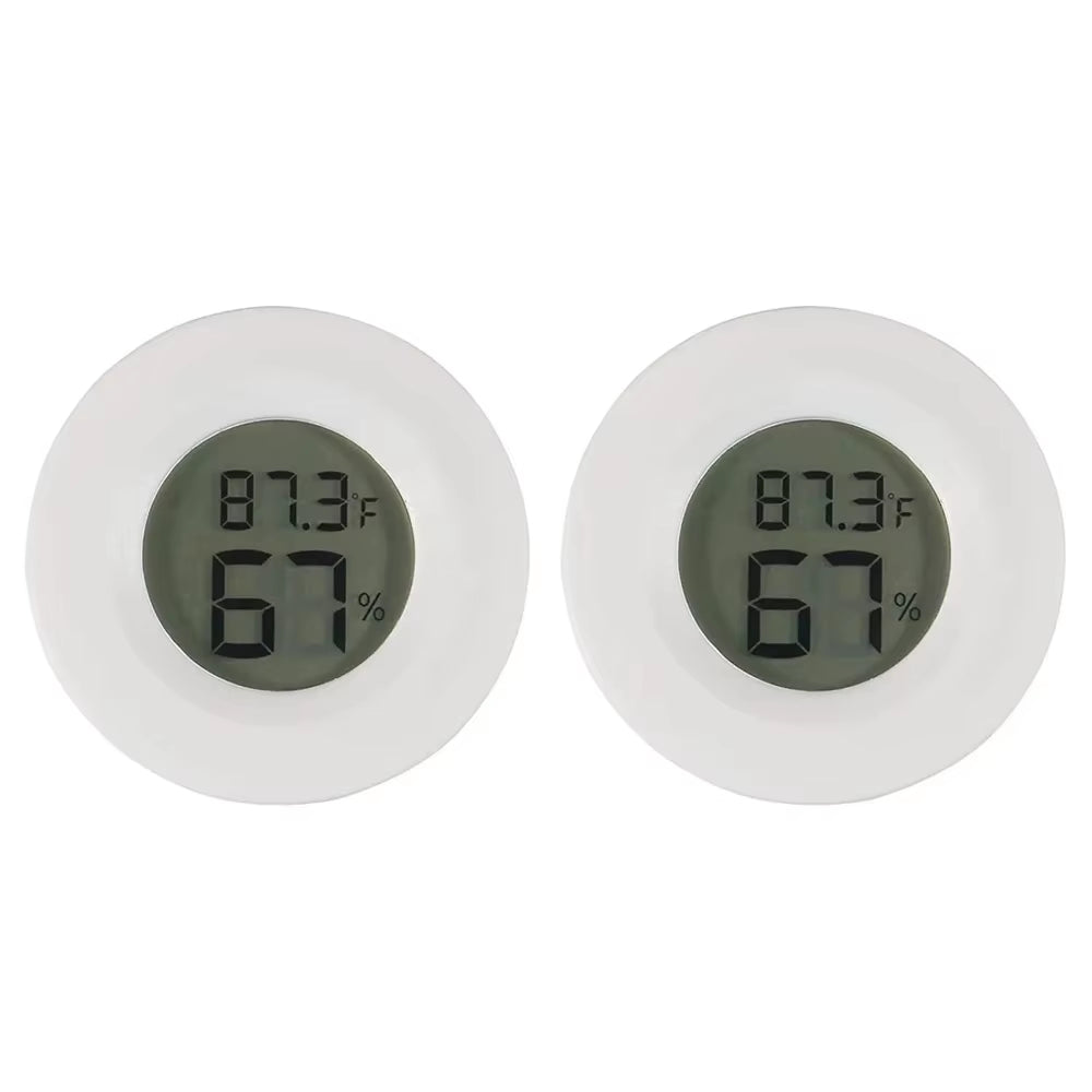 2/4 Pcs Mini Hygrometer Thermometer Fahrenheit or Celsius Meter Digital LCD Monitor Indoor Room round Humidity Temperature Gauge