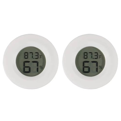 2/4 Pcs Mini Hygrometer Thermometer Fahrenheit or Celsius Meter Digital LCD Monitor Indoor Room round Humidity Temperature Gauge