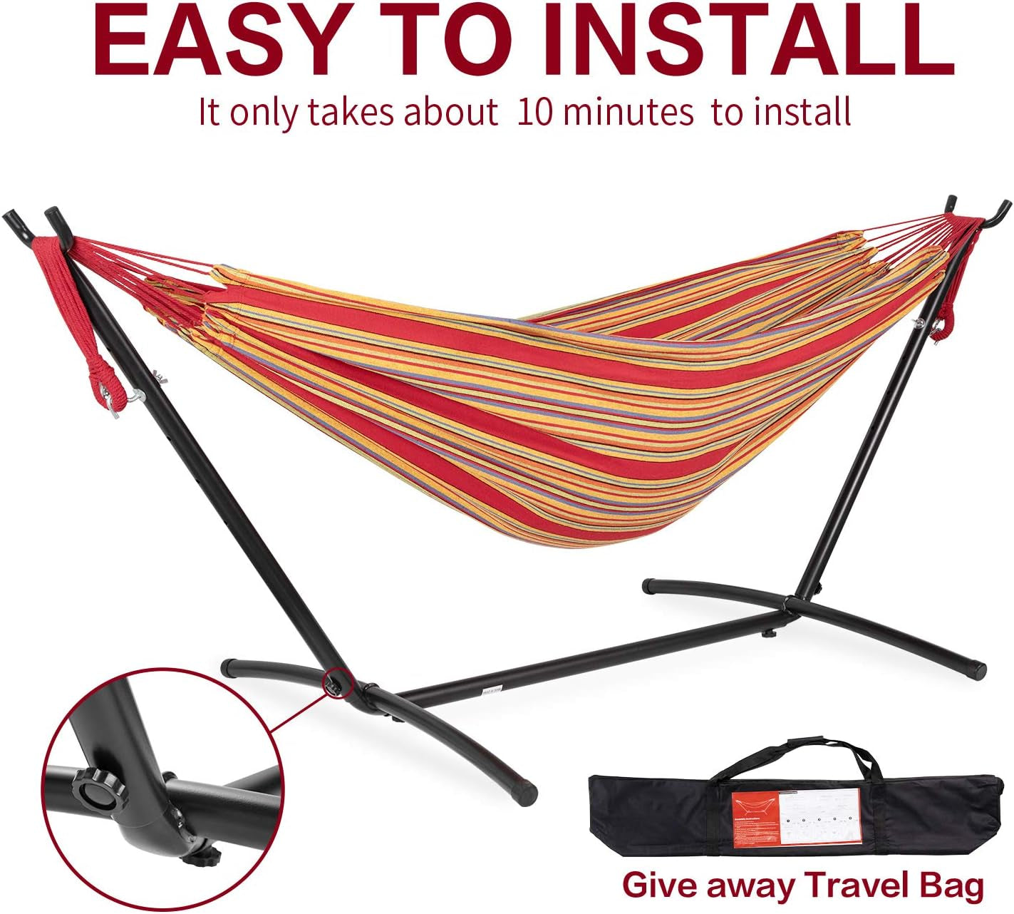 Hammocks and Stand Double (Red)