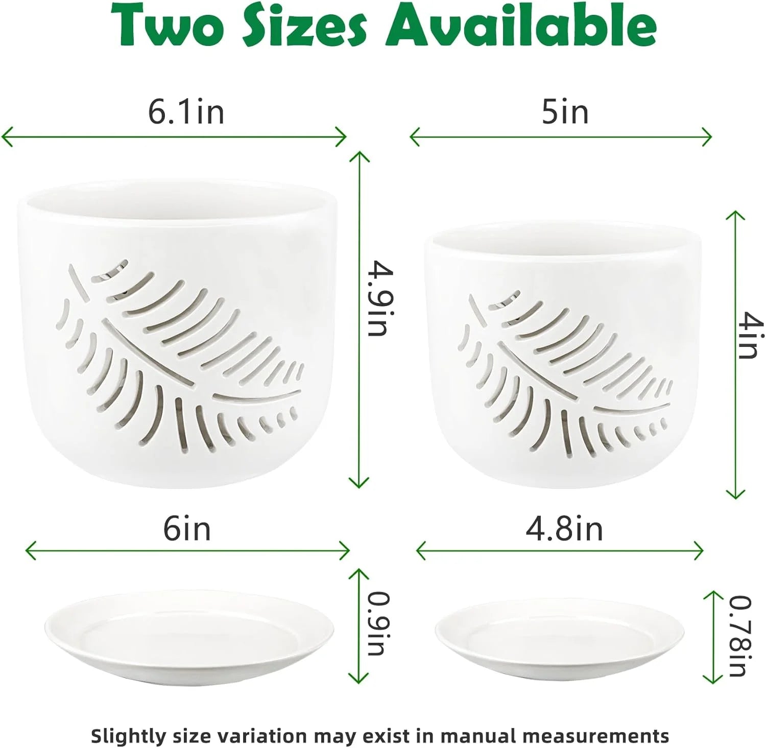 Ceramic Orchid Pots, 6+5 Inch Orchid Pots with Holes,Orchid Pots for Repotting,Healthy Air Circulation Plant Pots for Plant Lovers,Planters for Indoor/Outdoor Plants -2 Pack