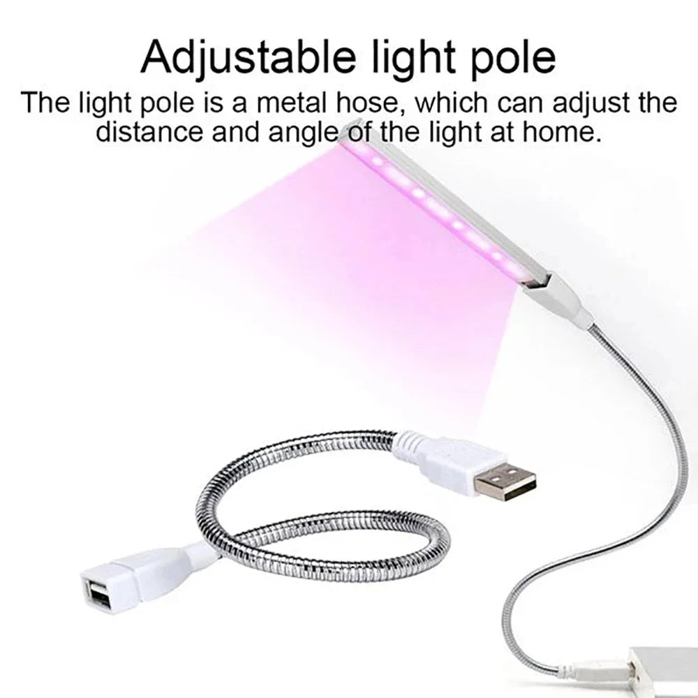 LED Grow Light Full Spectrum Plant Lamp with Flexible Hose Indoor Greenhouse Phyto USB Lamp Flower Seedling Hydroponic Light 5V
