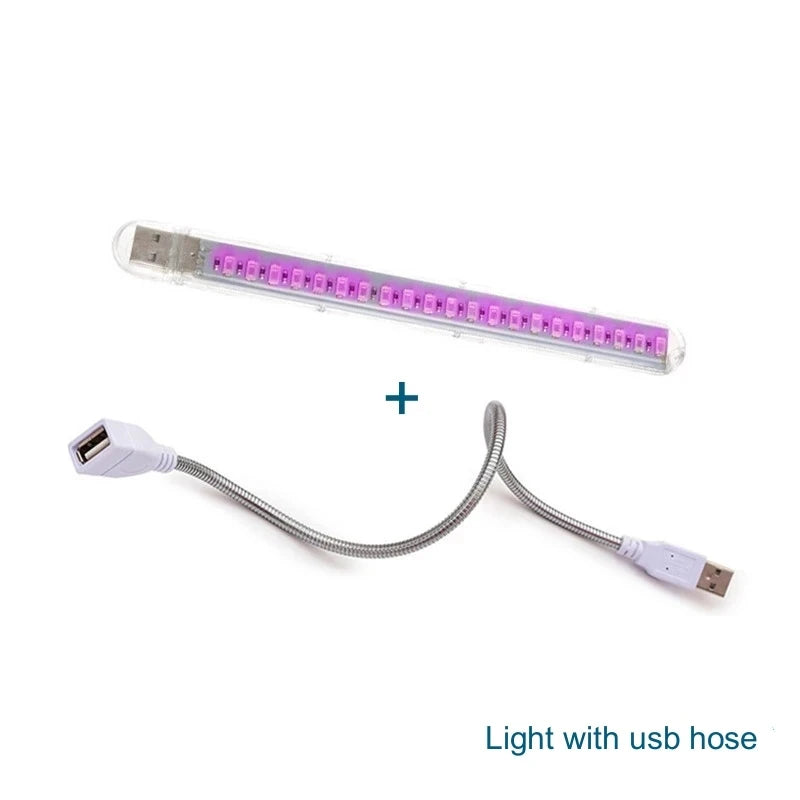 LED Grow Light Full Spectrum Plant Lamp with Flexible Hose Indoor Greenhouse Phyto USB Lamp Flower Seedling Hydroponic Light 5V