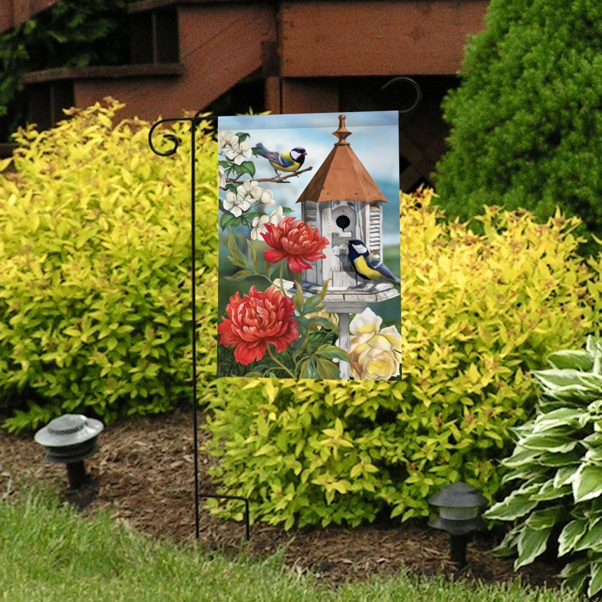 Flight of the Hummingbirds Garden Flag