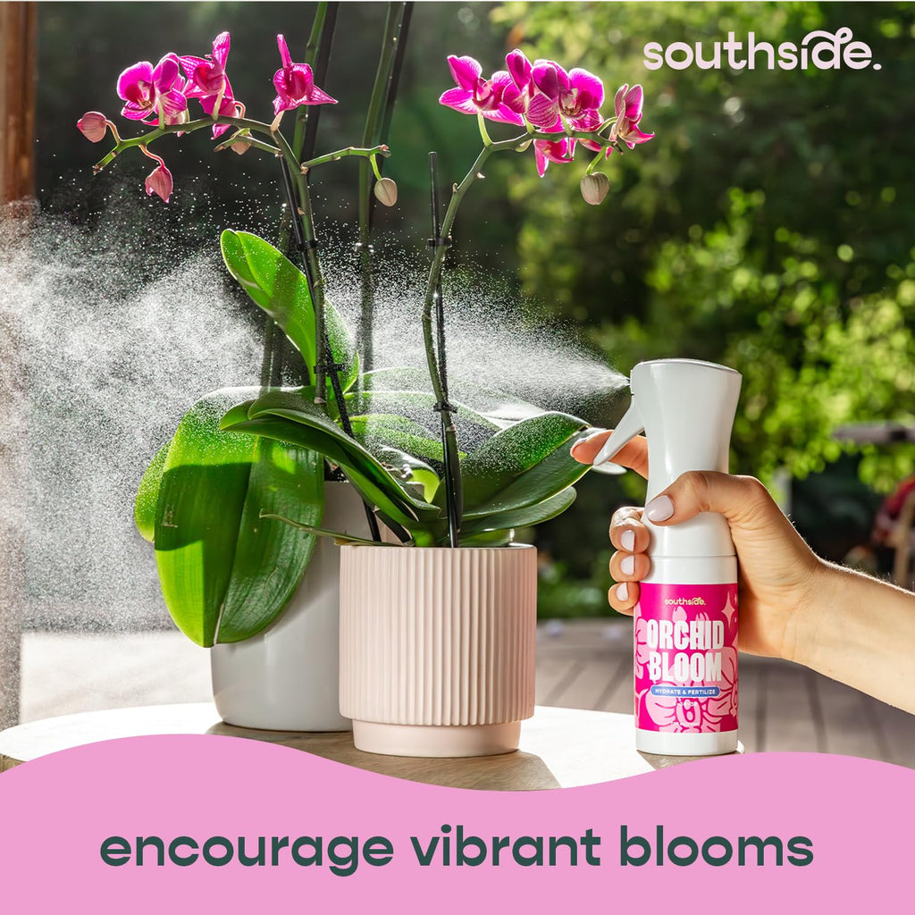 Orchid Bloom Fertilizer by Southside - 16 Oz - Encourage Blooms with Precise Nutrition & Humidity - Gentle Formula, Premium Continuous Spray for Easy Coverage