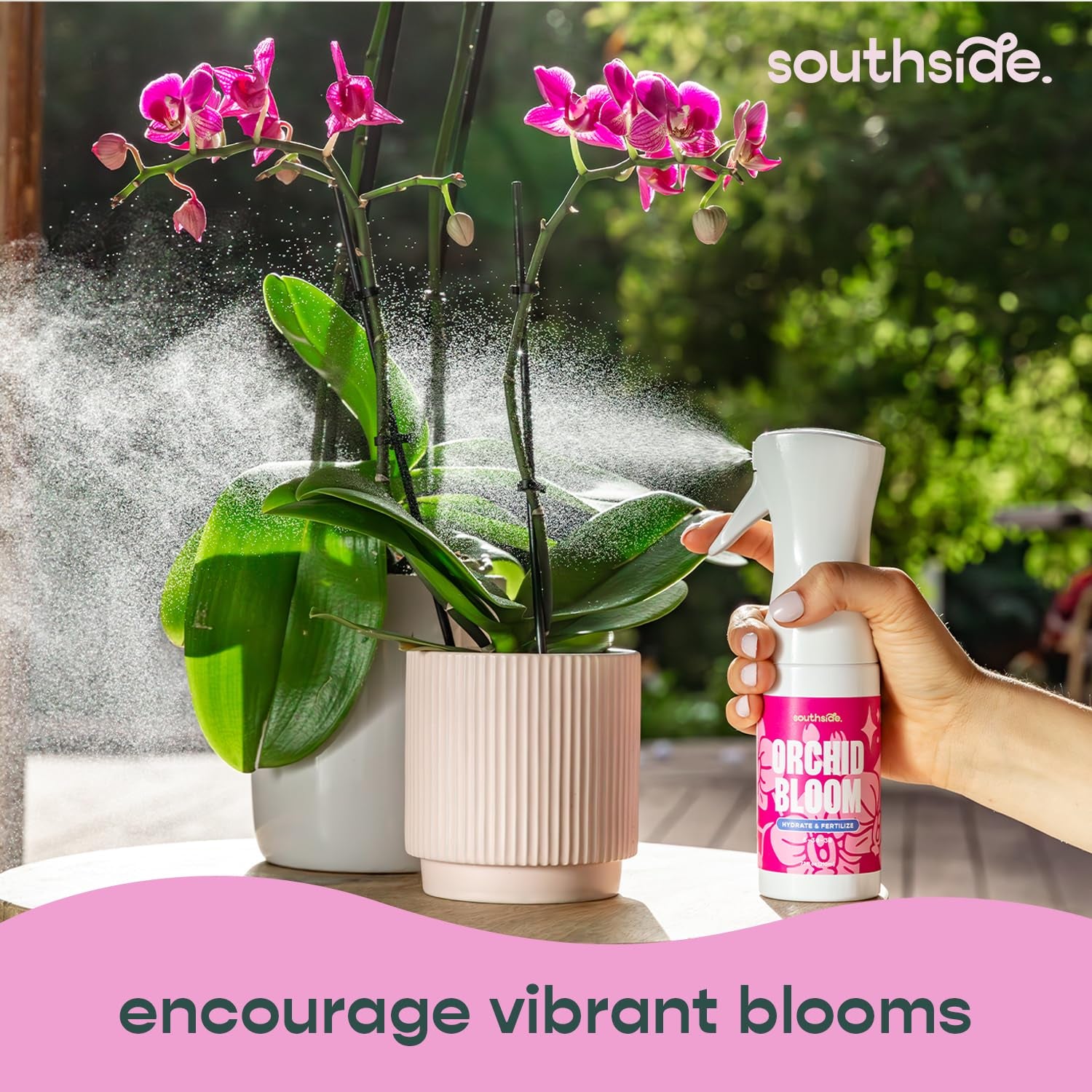 Orchid Bloom Fertilizer by Southside - 16 Oz - Encourage Blooms with Precise Nutrition & Humidity - Gentle Formula, Premium Continuous Spray for Easy Coverage