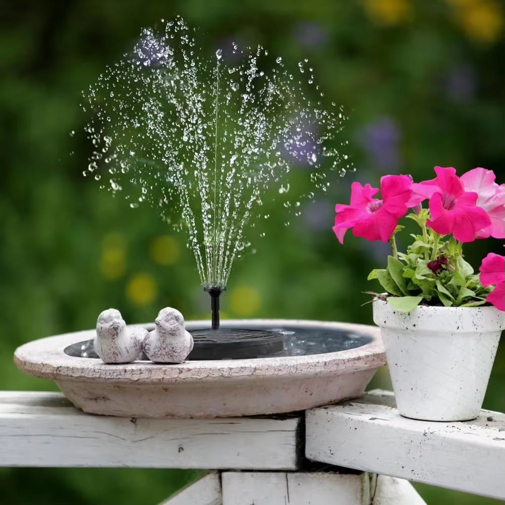 Solar Water Fountain Pool Pond Waterfall Fountain Garden Supplies Decoration Outdoor New Mini Solar Powered Fountain Bird Baths
