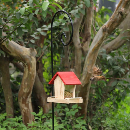 Shepherd Hook 48 Inch 5 Pack One Piece Structure No Assembly Required 2/5 Inch Heavy Duty Solid Metal Shepards for Garden Outdoor Plants Lantern Mason Jar Wind Chimes Wedding Small SH48