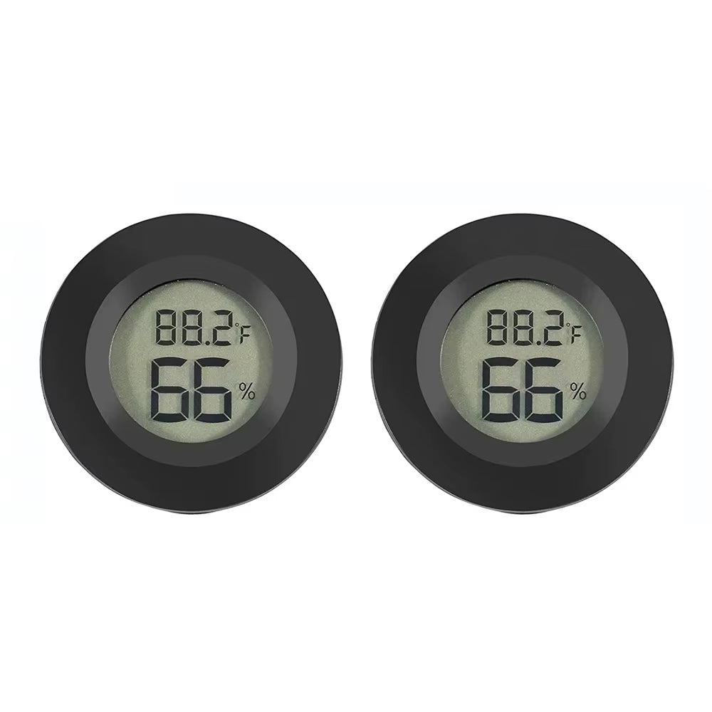 2/4 Pcs Mini Hygrometer Thermometer Fahrenheit or Celsius Meter Digital LCD Monitor Indoor Room round Humidity Temperature Gauge