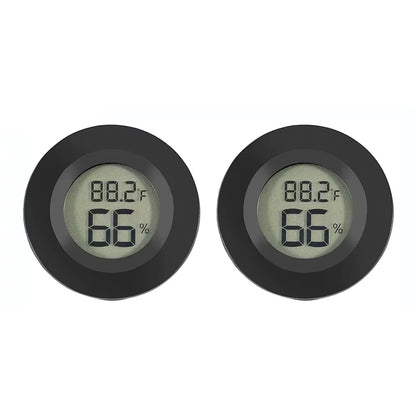 2/4 Pcs Mini Hygrometer Thermometer Fahrenheit or Celsius Meter Digital LCD Monitor Indoor Room round Humidity Temperature Gauge