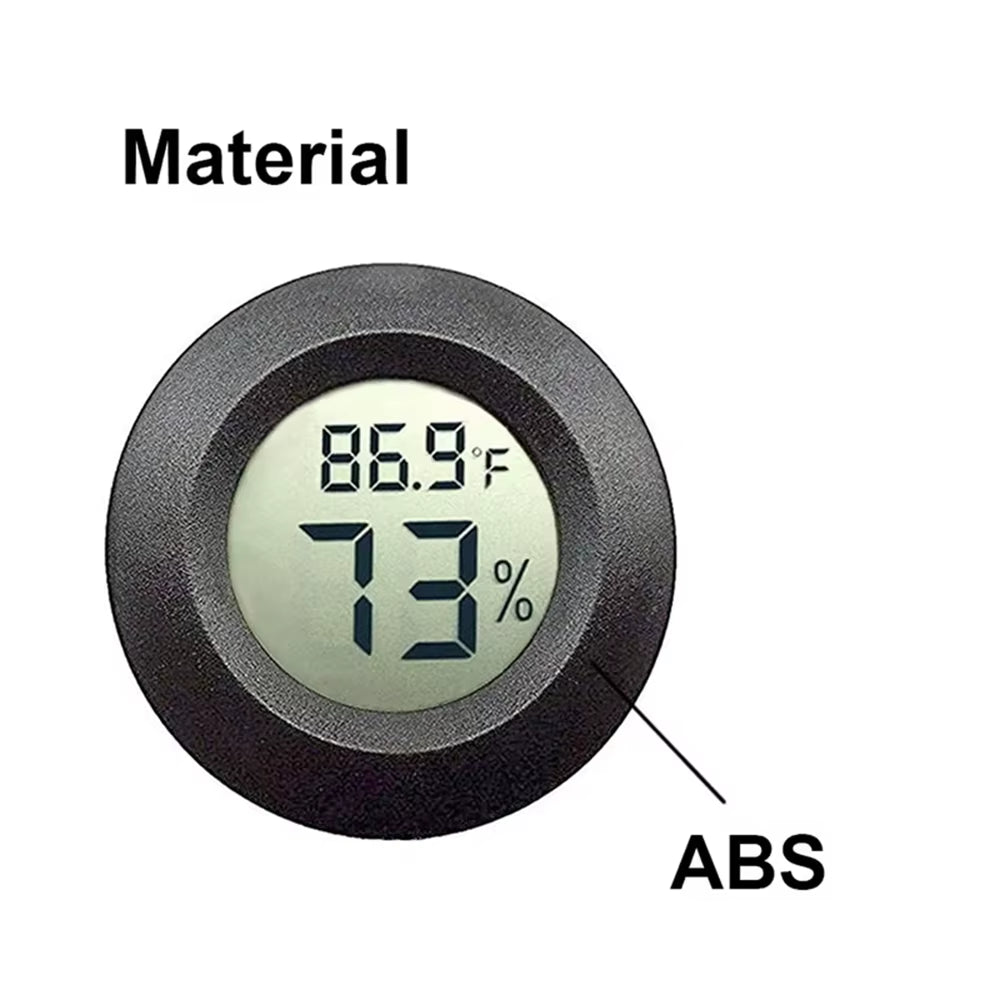 2/4 Pcs Mini Hygrometer Thermometer Fahrenheit or Celsius Meter Digital LCD Monitor Indoor Room round Humidity Temperature Gauge