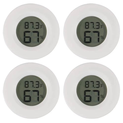 2/4 Pcs Mini Hygrometer Thermometer Fahrenheit or Celsius Meter Digital LCD Monitor Indoor Room round Humidity Temperature Gauge