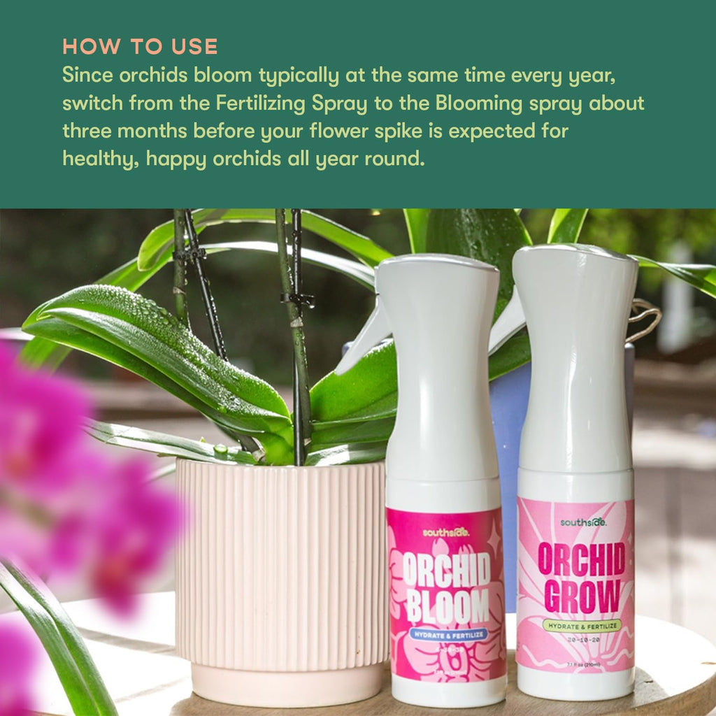 Orchid Bloom Fertilizer by Southside - 16 Oz - Encourage Blooms with Precise Nutrition & Humidity - Gentle Formula, Premium Continuous Spray for Easy Coverage