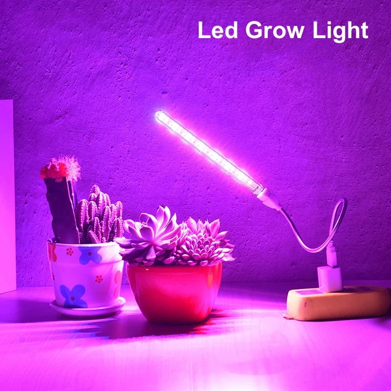 LED Grow Light Full Spectrum Plant Lamp with Flexible Hose Indoor Greenhouse Phyto USB Lamp Flower Seedling Hydroponic Light 5V